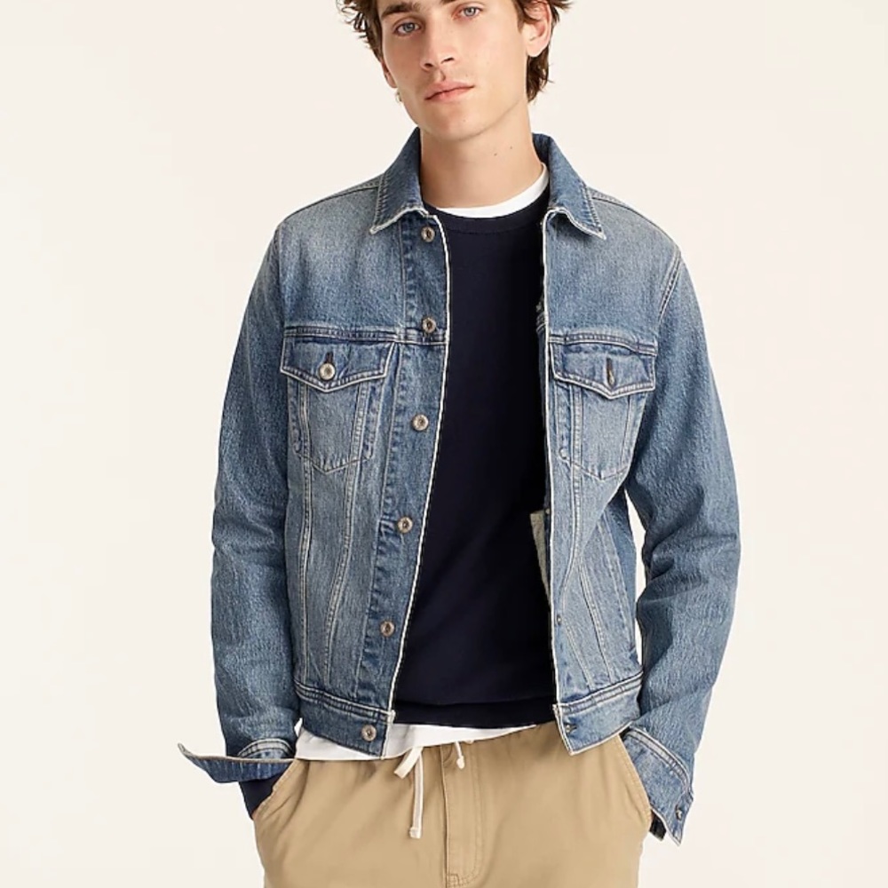 NWT J.Crew mens denim jacket x-small Tahoe color